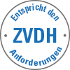 Entspricht den Anforderungen nach ZVDH und ENeV