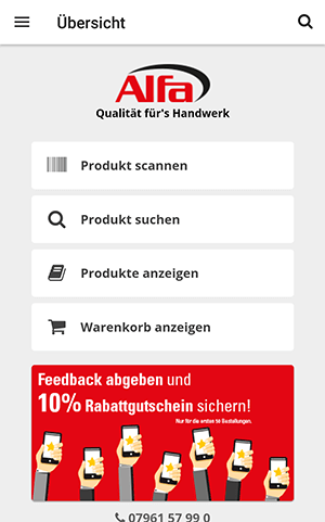 Screenshot Startseite