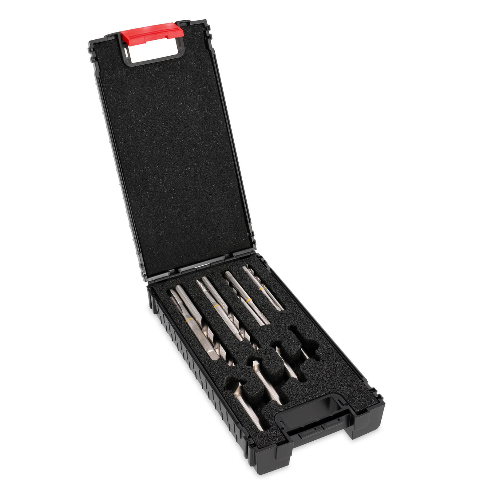 1 x Alfa HSS-Gewindebohrer Kombi-Satz | 12-teilig | 3in1 HSS-Kombi Satz | ideal für die Fertigung von Durchgangsgewinde | Made in Germany