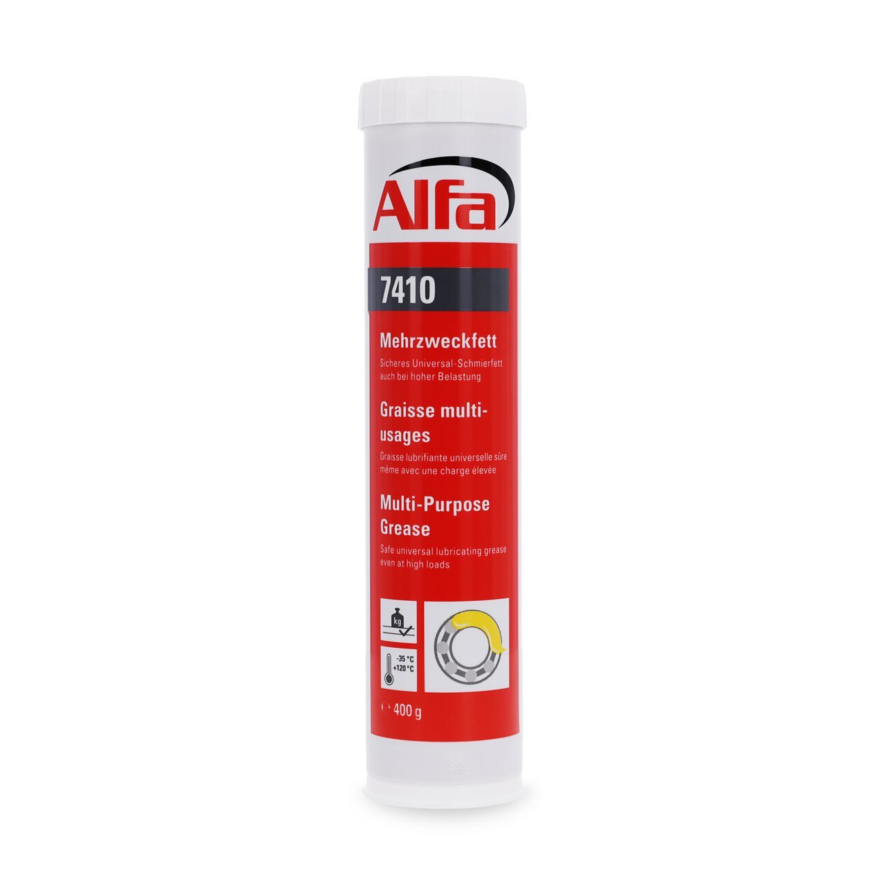 1 x Alfa Mehrzweckfett | Universal-Schmierfett | 400 ml | Extrem belastbar und druckaufnahmefähig | Verringert Verschleiß | universell einsetzbares