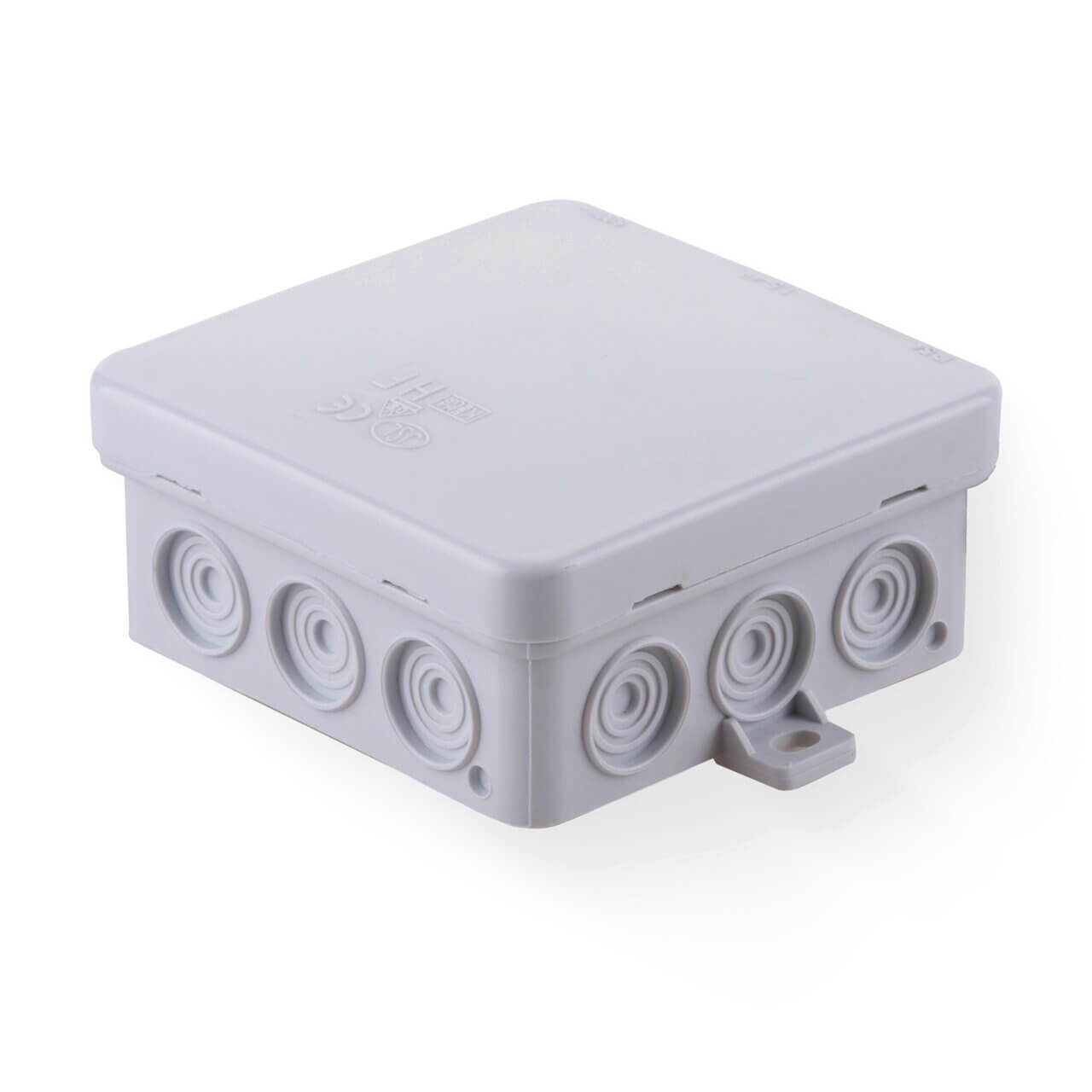 50x Alfa Aufputz Abzweigdose | 85 x 44 x 40 mm, IP54 | Selbstdichtende Kabeleinführungen für 1,5 mm² bis 4 mm² | 12 Anschlussmöglichkeiten | Aufputz 