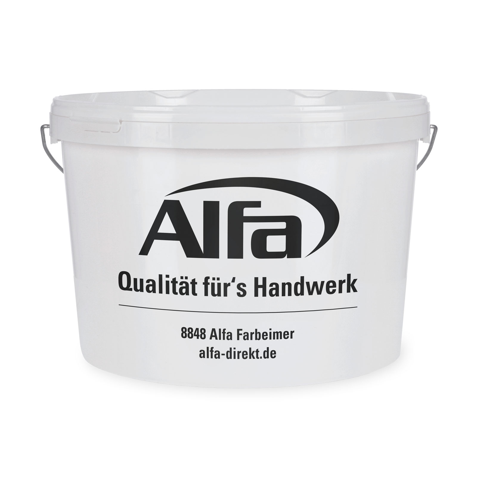 5 x Alfa Deckel für ovaler Kunststoff-Leereimer mit Metallbügel | 12,8 l | zum Aufbewahren von Farbresten sowie zum Aufrühren der Farbe