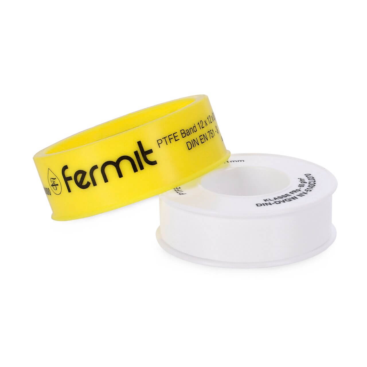 20x Fermit PTFE-Band FRp | 12 mm x 10 m | Gewindedichtband aus PTFE | Band Dichtmittel | Zur Abdichtung von Feingewinden | für Sanitär, Heizung und 