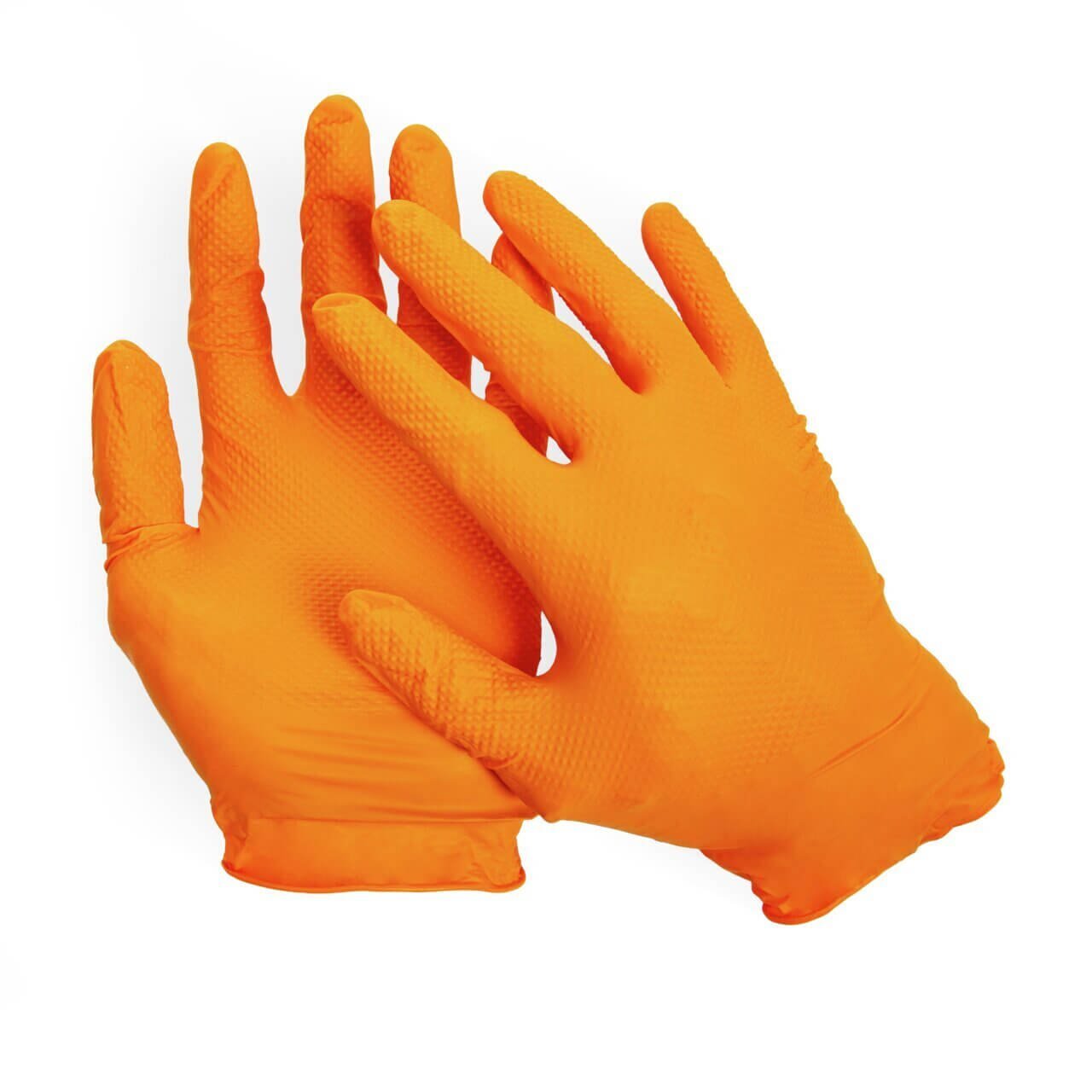 5 x Alfa Einweghandschuhe Grip Nitril | Inhalt: 50 Stück | Görße 8 | In praktischer Spenderbox | vollflächig strukturierte Oberfläche |