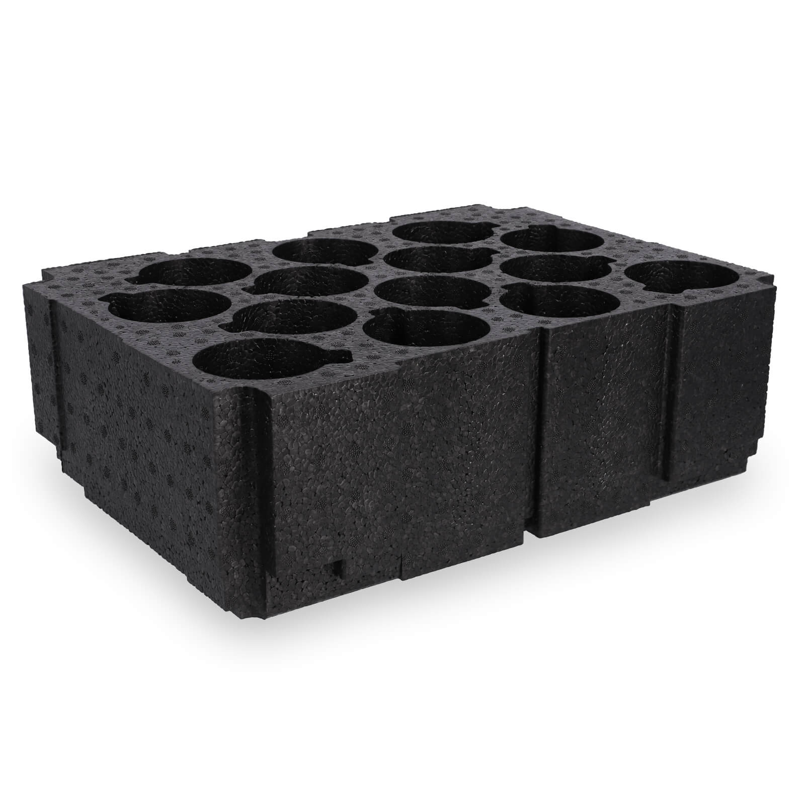 3 x Alfa System Doseneinsatz | Doseneinsatz aus EPP-Formschaum mit Platz für bis zu 14 Sprühdosen | Ideal für PU-Schaum, Öaclsprays etc.