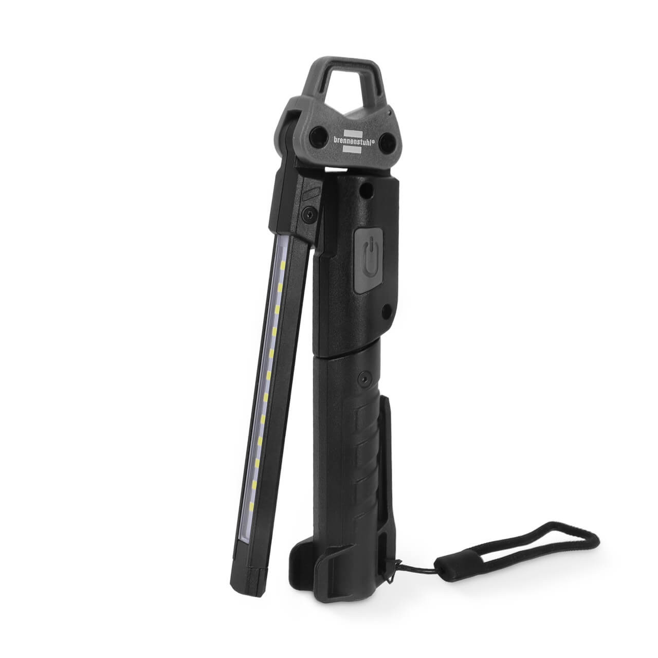 1 x Brennenstuhl LED Akku Handleuchte | Robuste LED Arbeitsleuchte mit integriertem Li-Ion Akku und klappbarem Lampenkopf | Handlampe Werkstattlampe