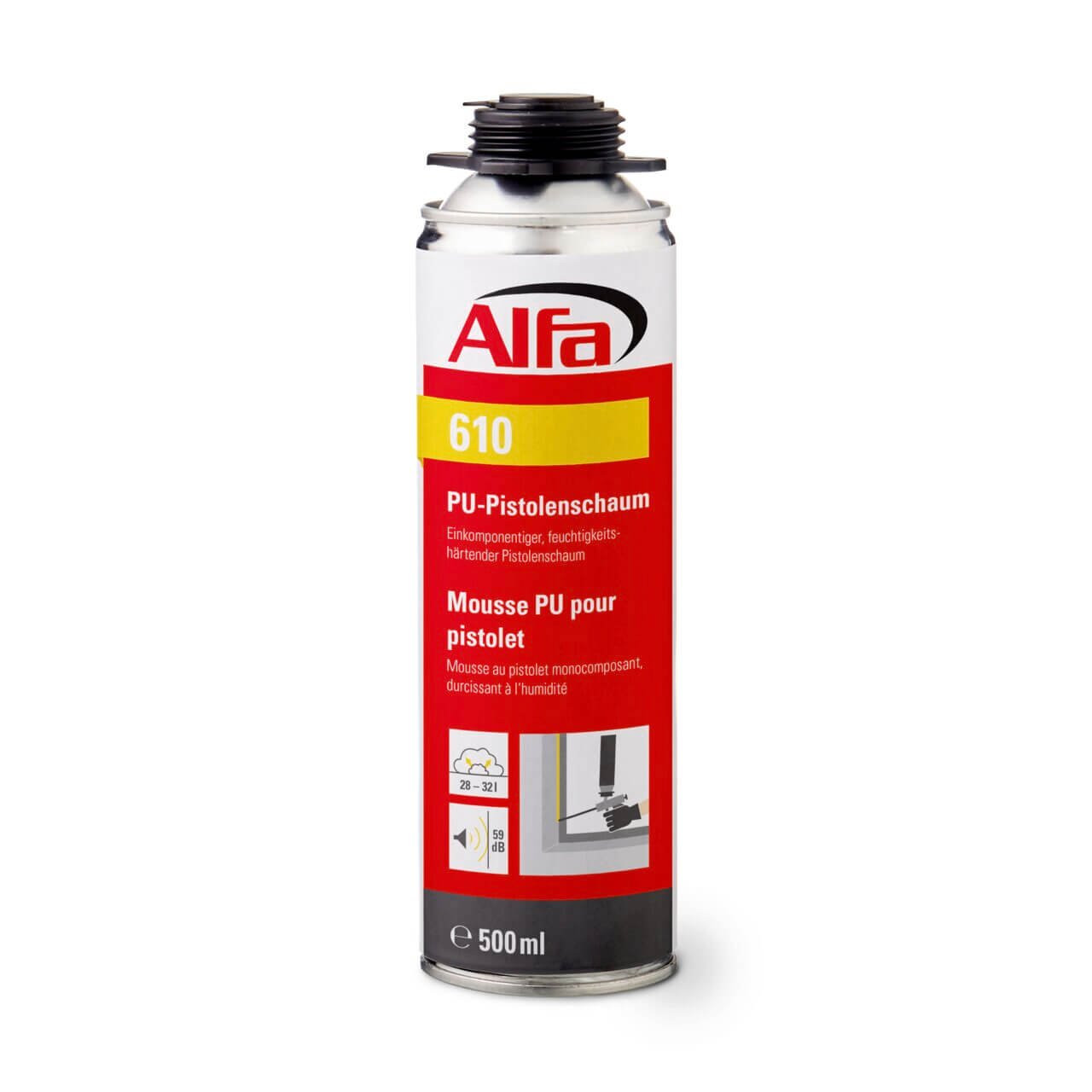610 Alfa PU Pistolenschaum 500 ml (1K) 
