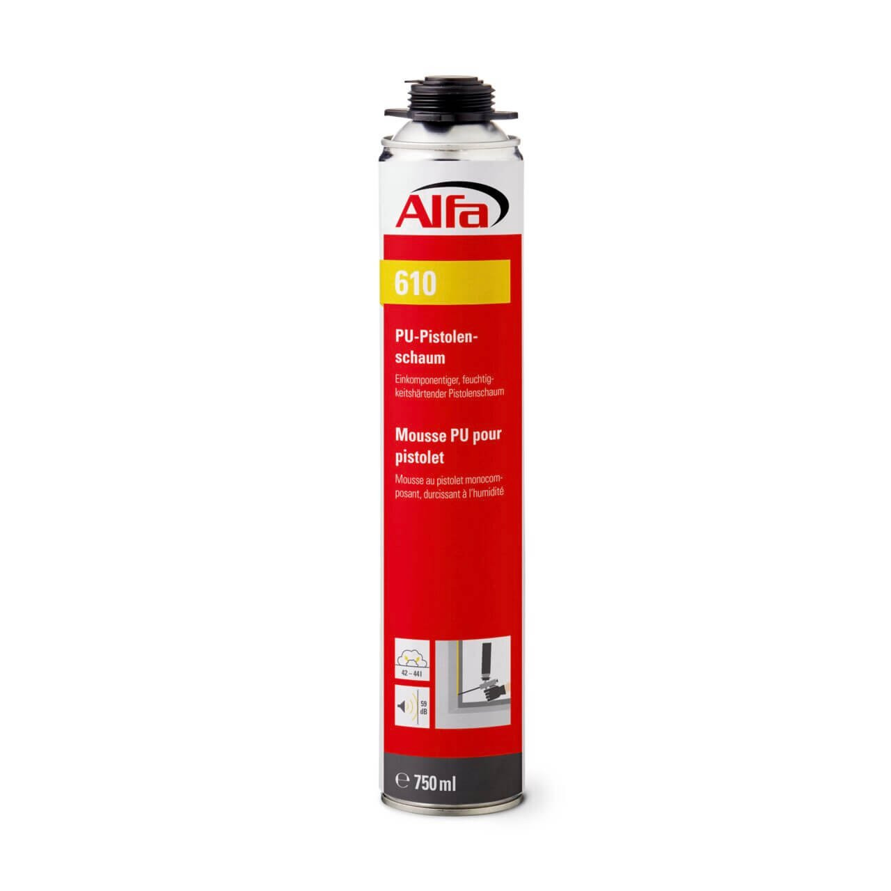 610 Alfa PU Pistolenschaum 500 ml (1K) 