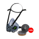 Alfa Halbmasken-Set A2 bestehend aus: 1x 90750000 Halbmaske 8x 90760200 Filter A2