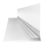 Hart-PVC- Leiste mit beidseitigem WDVS-Gewebe und sichtbarer Tropfkante