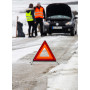 Warndreieck zum Warnen anderer Verkehrsteilnehmer vor Unfall- oder Pannenstellen.