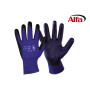 Aufgeflauschter Nylon-Feinstrickhandschuh mit Nitrilschaumbeschichtung