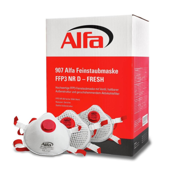 907 Alfa Feinstaubmaske FFP3 NR D / FRESH