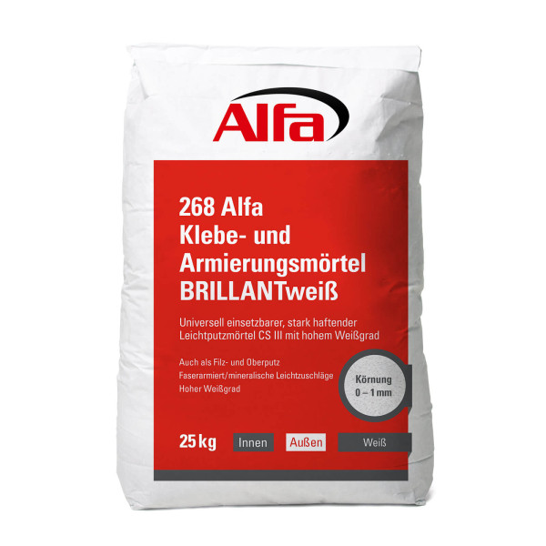 268 Alfa Klebe- und Armierungsmörtel BRILLANTweißg