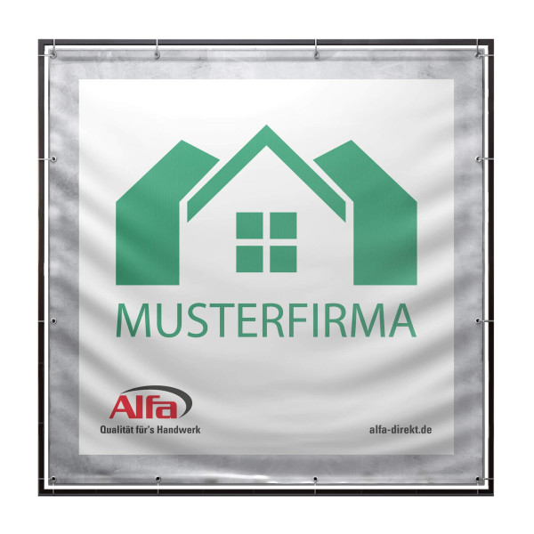 980 Alfa Gerüstbanner mit Kundenlogo