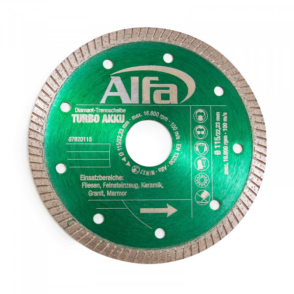 6762 Alfa Diamant-Trennscheibe TURBO AKKU 6762 Alfa Diamant-Trennscheibe TURBO AKKU