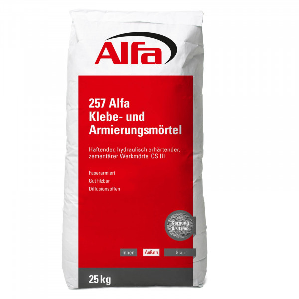 257 Alfa Klebe- und Armierungsmörtel 257 Alfa Klebe- und Armierungsmörtel