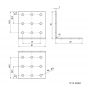 Feuerverzinkter, gleichschenkliger Lochplattenwinkel