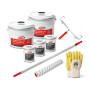 Alfa Wand- und Bodenbeschichtungs-Set mit Zubehör ideal für 20 m²