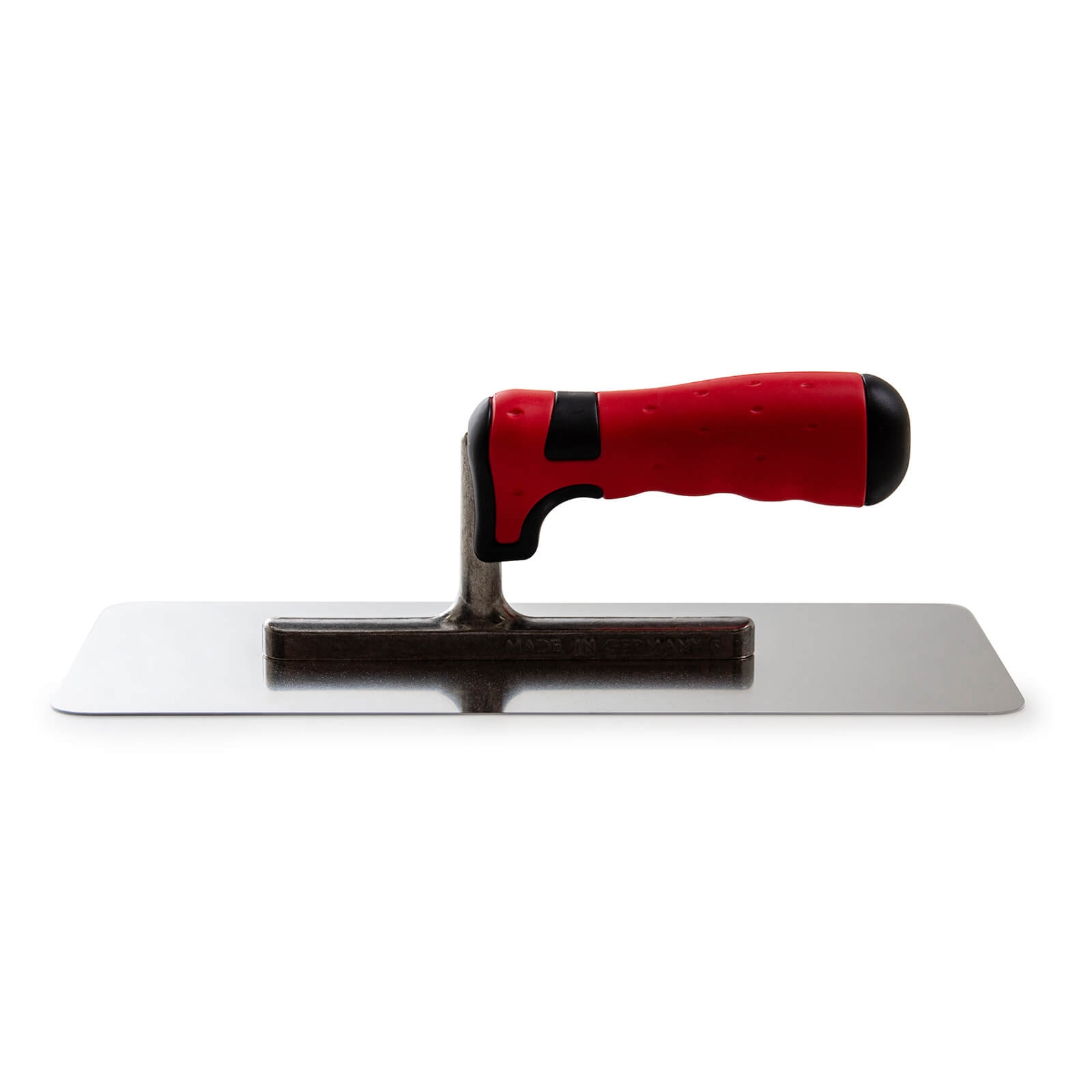1 x Alfa Glättekelle Edelstahl - abgerundet | 130 mm x 280 mm | streifenfreies Spachteln für besonders gleichmäßige Oberflächen | Profi-Qualität Made
