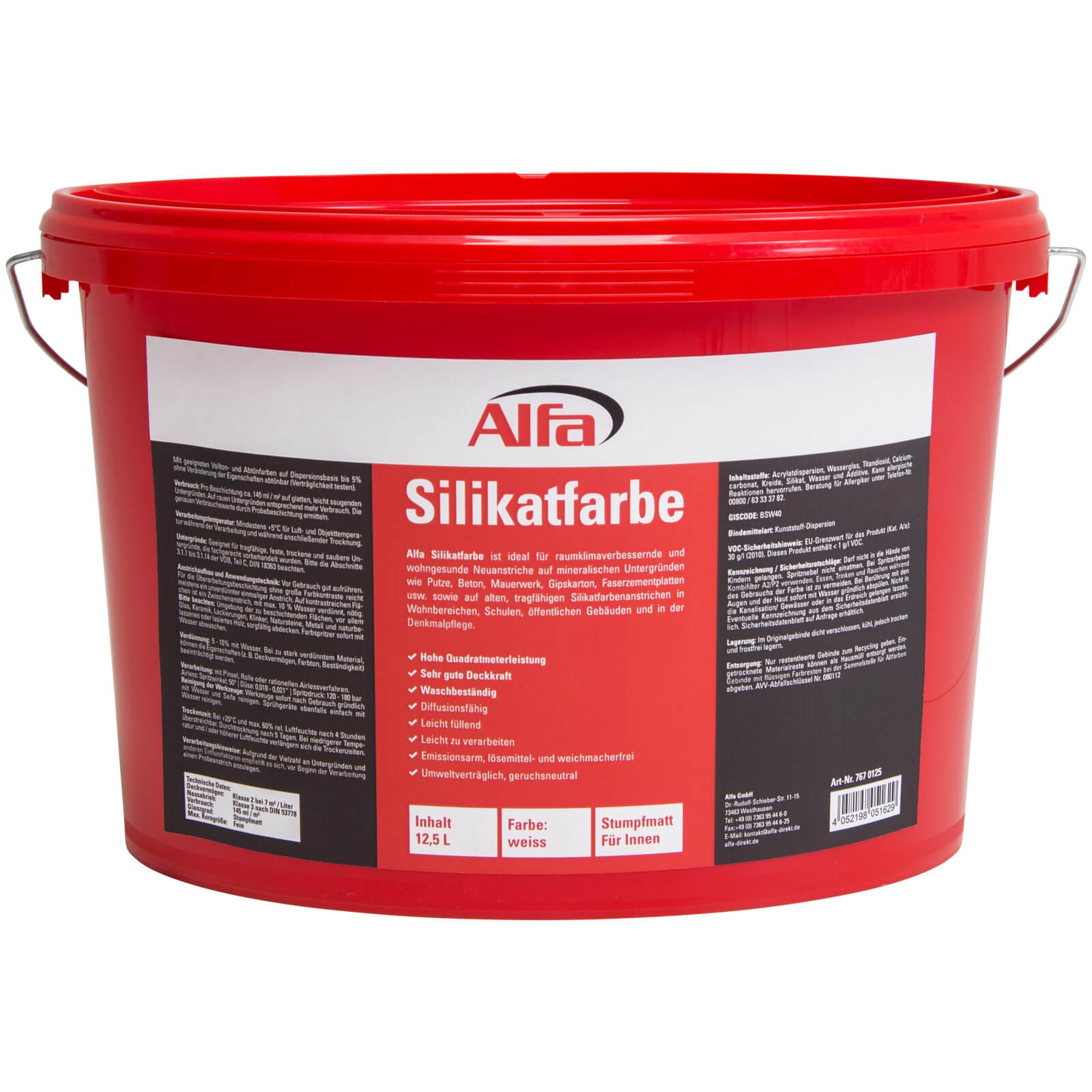 Hochdeckende Feuchteregulierende Dispersions Silikatfarbe Hochdeckende Feuchteregulierende Dispersions Silikatfarbe