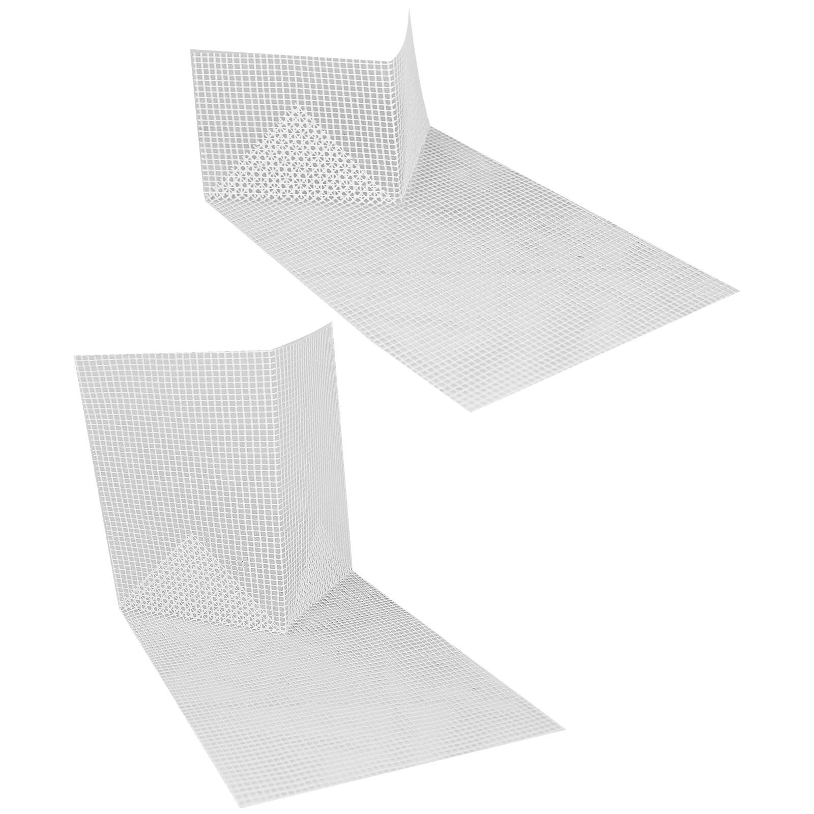 50 x Alfa Sturzeckwinkel Laibungstiefe 10 cm | Sturzeckwinkel Eckwinkel Winkel | Aus E-Glas vorgefertigt und verschiebefest | Maschenweite 4 mm x 4 mm