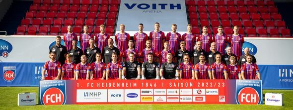 Mannschaftbild des 1. FC Heidenheim Saison 2022/2023