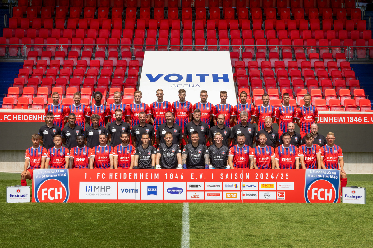 Mannschaftbild des 1. FC Heidenheim Saison 2023/2024