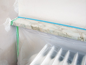 Gewebeklebeband mit ausfaltbarer HDPE-Abdeckfolie 